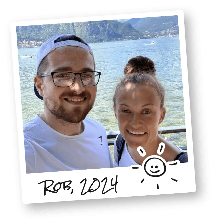 Author Rob and his girlfriend on holiday