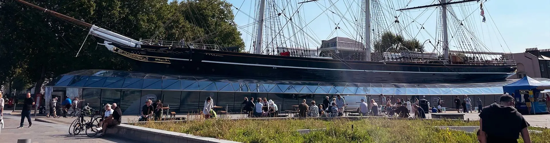 Big ship parked on canal