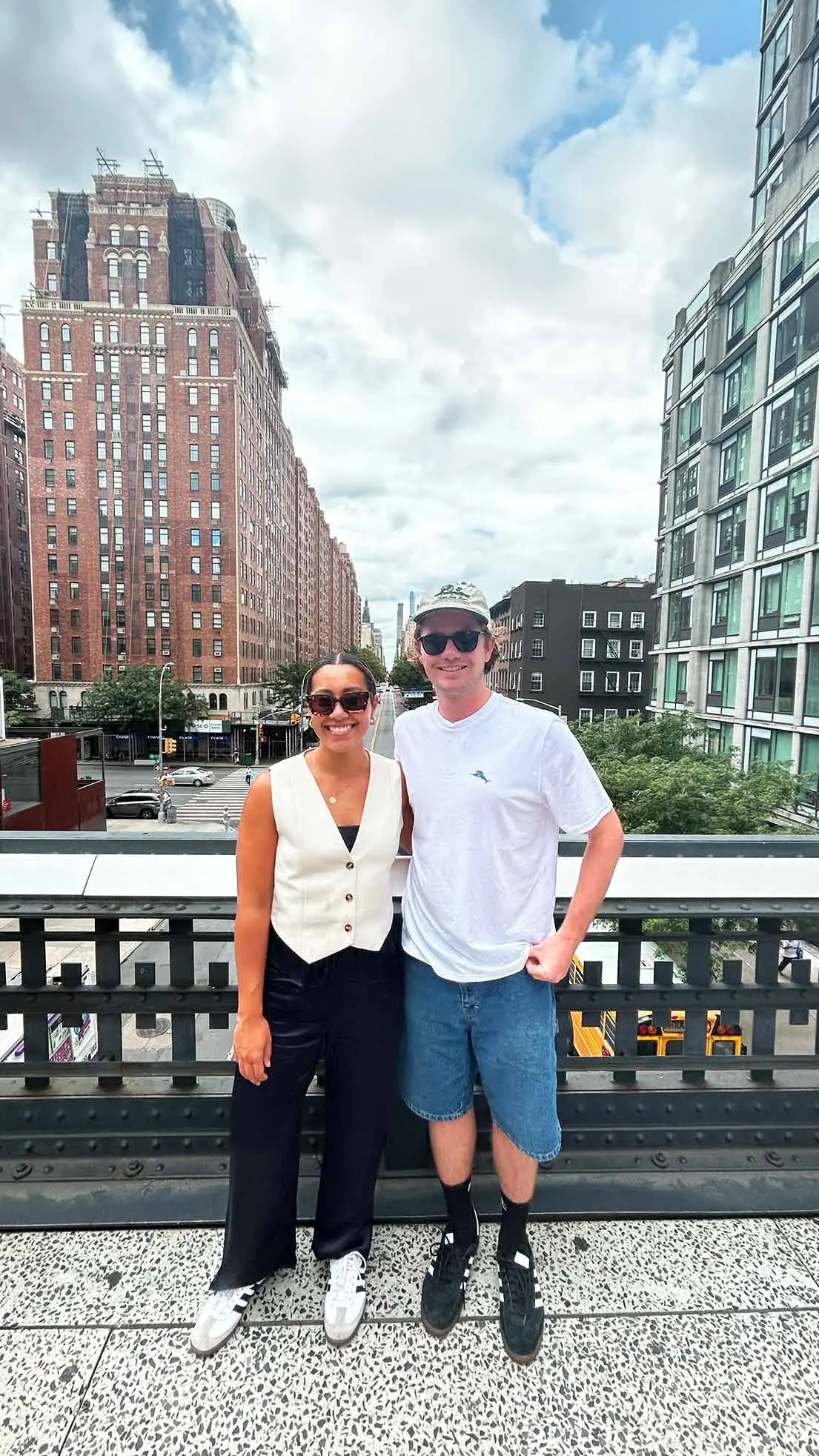 Couple stand in NYC