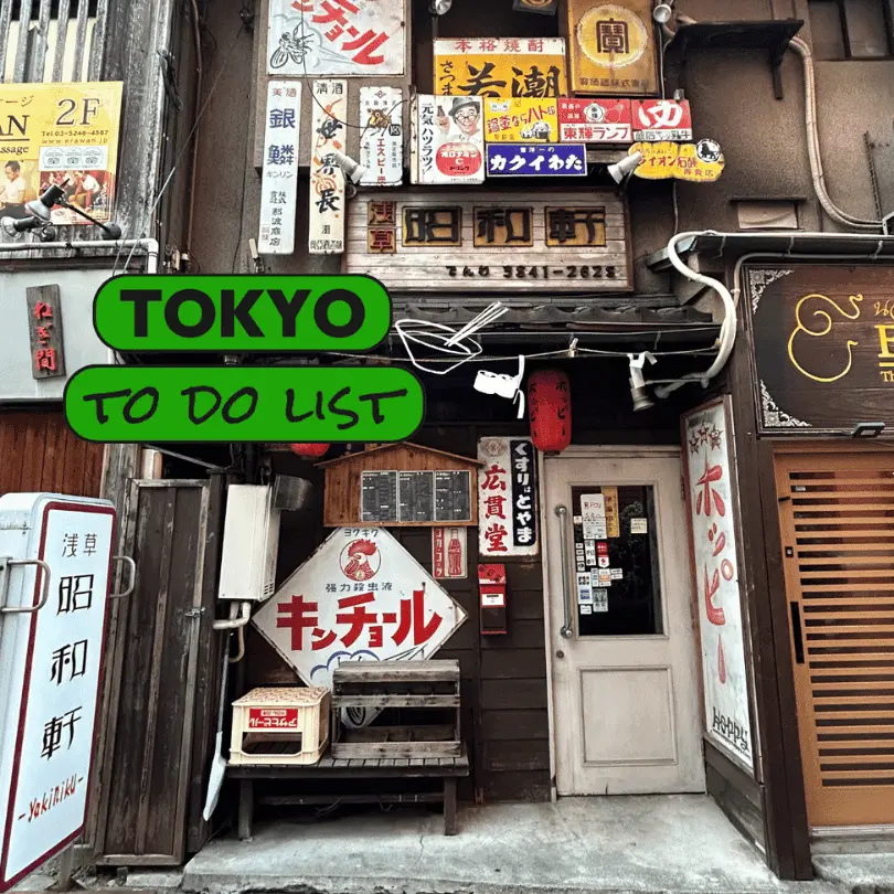 Tokyo to do list