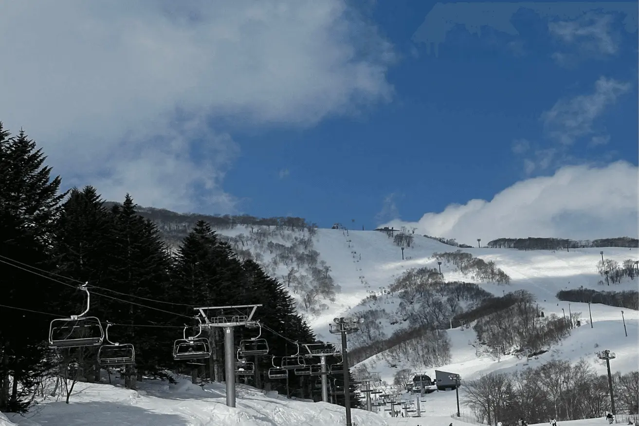 View of Niseki ski resort in Japan